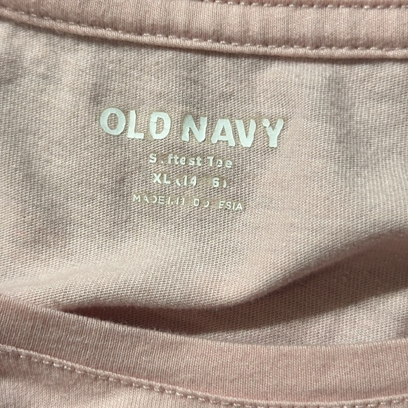 Girls size XL 14/16 | Old Navy | Light Pink Heart | Long Sleeve Tee - Picture 3 of 3